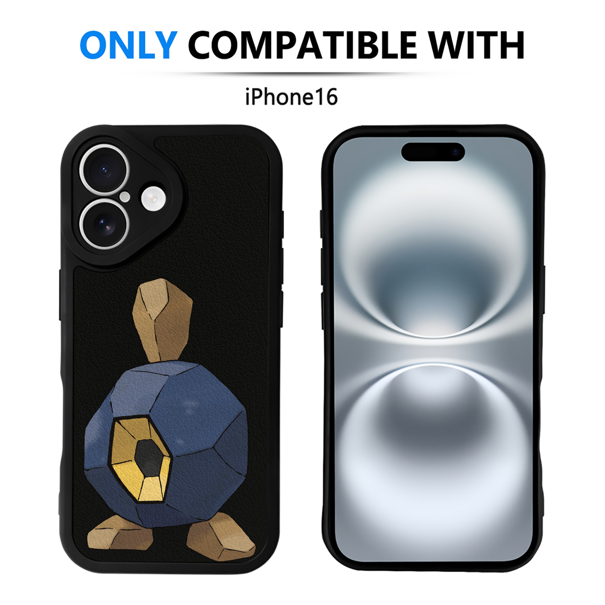 （画像用） ポケットモンスター Pokémon 【iPhone 16シリーズ対応】シリコンスマホケース（レザー調） 材質：シリコン